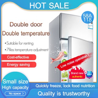 2 door small refrigerator chilled frozen energy saving refregerator 4.2Cu ft/118L with freezer