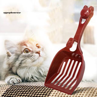 【OPHE】Cute Cat Head Hollow Litter Shovel Dog Waste Scooper Pet Cleaning Supply Tool