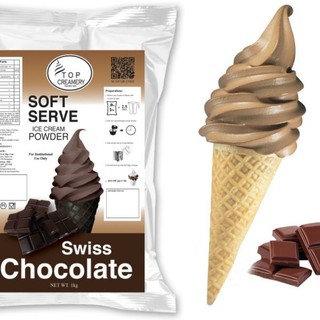 TOPMIX SWISS CHOCOLATE Soft Serve Ice Cream 1KG TOP CREAMERY