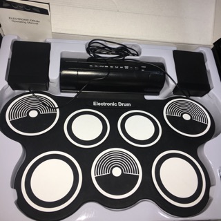 Portable drum pad kit electronic electric audio set gift