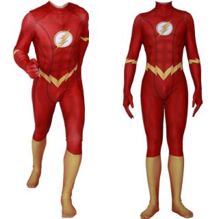 Adult The Flash Man Cosplay Jumpsuits Costume Bodysuits Excellence Quality