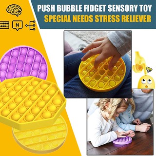 【COD】Foxmind Pop Bubble Sensory Fidget Pop It Toy Mainan Kanak Kanak Autism Stress Relief Anti Anxiety Silent Classroom