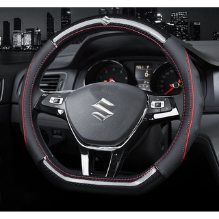 Car steering wheel cover leather carbon fiber Suzuki for Swift Grand Vitara Jimny SX4 Alto APV Vitar