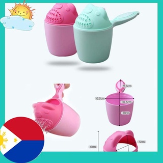 Baby Kids Cute Cartoon Bear Bathing Cup Baby Shower Shampoo Cup Bailer Baby Shower Water Spoon Bath