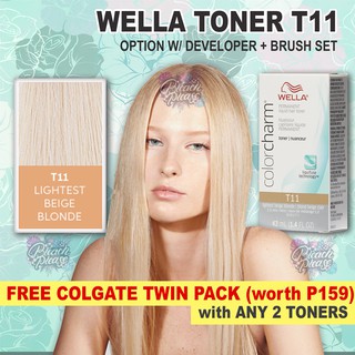 Wella Toner T11 - For Lightest Beige Blonde Hair - Permanent Color