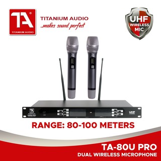 Titanium Audio Professional Dual Wireless Microphone TA-80U Pro