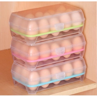 15 Grids Portable Egg Storage Box Egg Fresh Box Refrigerator Tray Container Double