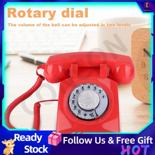 [Ready Stock] Retro Rotary Dial Telephone Vintage Landline Desk Phone (1)