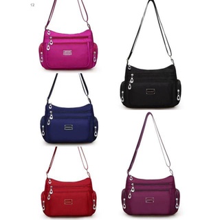 specials►┅YQY Korean fashion Nylon waterproof Shoulder Sling bag Multi-zip bag #1110