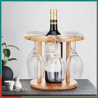 ﺴMagicstore Wine Glass Rack - Bamboo Holder Cup Hanging Shelf Organizer for Home Bar Restaurant