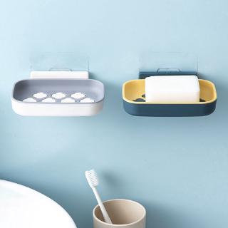 Soap Rack Portable Soap Holder Drain Shelf No Punching Bathroom Kitchen Tool (3)
