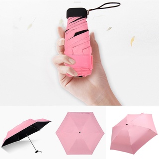 Small Ultra-light 50 Fold Flat Light Pocket Bag Umbrella Ultra Light Umbrella Umbrella Folding Sun