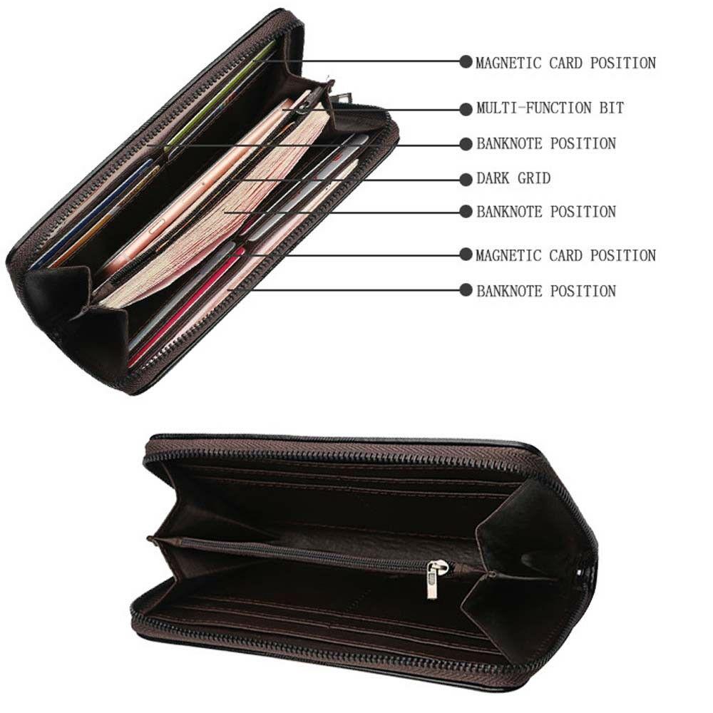 Fashion Men's Cards Holder Clutch Zipper Wallet Long Purse (9)
