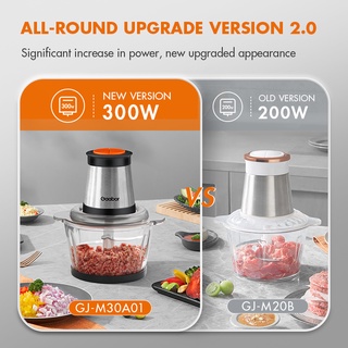 Gaabor 2L Electric Meat Grinder, 300W High Power Multi-function Glass food processor (4)