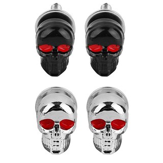 【Ready Stock】1 Pair Motorcycle Car Accessories Skull License Plate Frame Bolts Screw Fastener