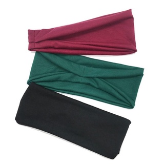 【HOT】European and American Sports Sweat-Absorbent Hair Band Yoga Workout Sweat Headband Women's Solid Color Super Elastic Wide-Brimmed Exercise Hair Band Headband (9)