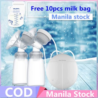 【 REAL BUBEE 】 Mother Electric Breast Pump Double bottle + free 10pcs milk bag (1)