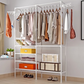 Heavy Duty Cloth Rack Drying Rack Cloth Organizer Wardrobes Laundry Tools Stainless Steel