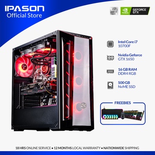 Ipason Gaming PC i7 10700F GTX 1650 RTX2060 3060 3060Ti 16G DDR4 3000 RGB Memory Desktop Computer
