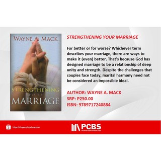 PCBS Strengthening Your Marriage by Wayne A. Mack (8.5 x 5.5 x 0.4 inches)