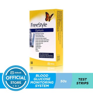 FreeStyle Blood Glucose Test Strips, Optium 50 CT