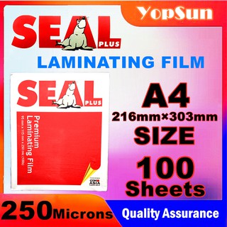 Laminating Film A4 250 Micron 100 Sheets SEAL High Qualit