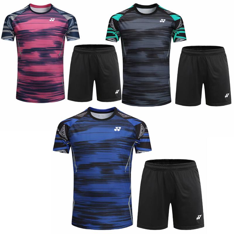 2019 New Yonex Lin Dan Badminton Short-sleeved Suit Quick-drying Sports T-shirt Shirts+Shorts