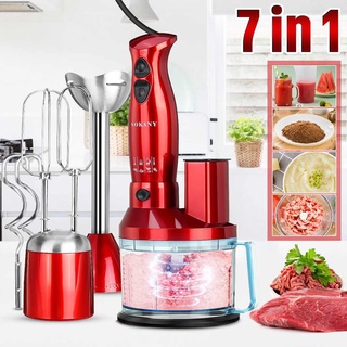 7 in 1 Stainless Steel 700W Immersion Hand Stick Blender Mixer Vegetable Meat Grinder Electric Kitch