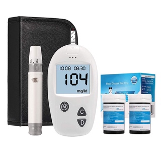HCT Blood Sugar Test Kit Diabetes Blood Glucose Meter Monitor Kit with 50 Test Strips and 50 Lancets