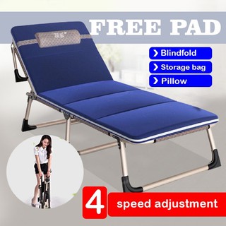 Outdoor Portable Folding Bed Adjustable Reclining Folding Chair Bed with FREE Matres (1)