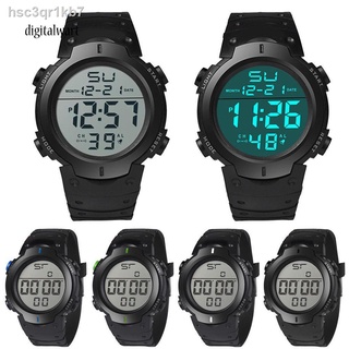 Spot quick delivery◈☞✲DG Waterproof Men's Silicone LCD Digital Stopwatch Date Rubber Sport Wrist