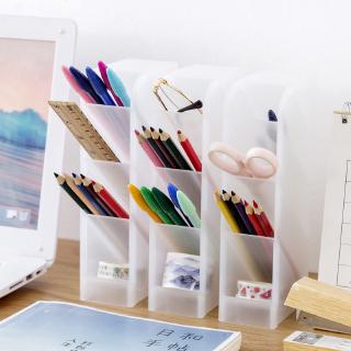 1pcs Transparent matte oblique insert pen holder Office desk storage box student desk stationery r