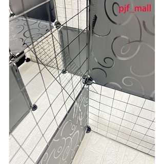 30*30CM Stackable Pet Dog Cat Rabbit Cage Game Fence Free DIY Pet Metal Wire Kennel Extendable (7)