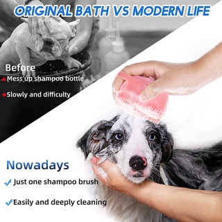 Pet Dog Bath Massage Brush Comb Bathroom Shower Grooming Shampoo Dispenser Cleaning Gloves Multibrush for Dogs Cats Accessories (6)