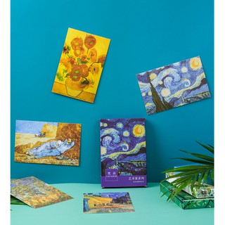 30pcs Classic Van Gogh Oil Painting Postcard Writable Retro Journal Memo Scrapbook Greeting Card