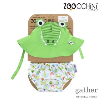 Zoocchini UPF50 Baby Swim Diaper & Sunhat Set - Aidan the Alligator