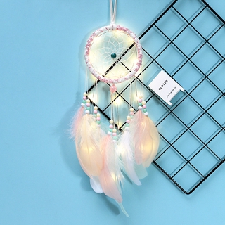 Handmade Dream Catcher with Led Light Creative Hollow Wind Chimes Dreamcatcher Wall Hanging