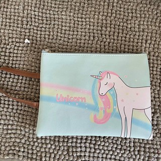 Brand New Unicorn Print Pouch Wristlet