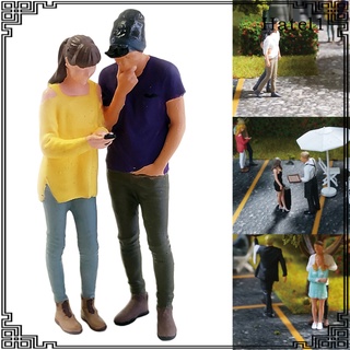 1/64 Scale Model Miniature Tiny Couple Figure People Sand Table Layout Scenario Diorama Model for Matchbox Children Toy Accs