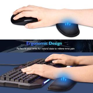 Upgrade Enlarge Gel Memory Foam Keyboard Wrist Rest Pad/ Ergonomic Mouse Pad/ Superfine Fiber Wrist Rest