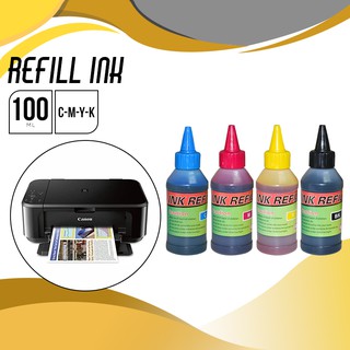 Refill Ink for Canon 100ml Dye Ink CMYK