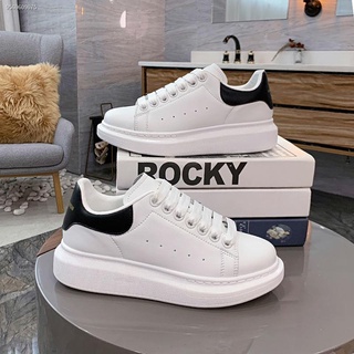 ✼✈☇2021 new summer white shoes female and male McQueen net celebrity in the same leather increased a