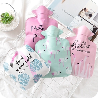 Cartoon Printed Mini Hot Water Bottles Water Injection Explosion-proof Warm Heater Bag for Hand Feet Belly Warmer