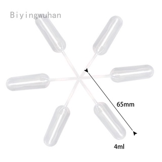 Biyingwuhan 50pcs Mini 4ml Plastic Squeeze Transfer Pipettes Dropper Disposable Pipettes For Strawberry Cupcake Ice Cream