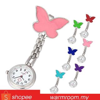 Clip-on Fob Brooch Pendant Hanging Butterfly Watch Pocket Watch