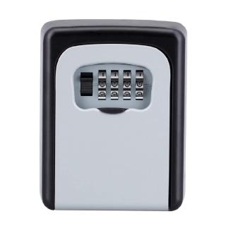 【4-Digit】Key Lock Box,Combination Lockbox Resettable Code - Wall or Door Mounted Key Storage Lock B