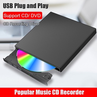Fully Compatible External CD Driver USB2.0 CD/DVD-ROM CD-RW Player Portable Reader Recorder for Laptop