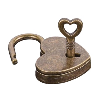 neva* Love Heart Shaped Padlock Diary Book Luggage Heart Shape Mini Lock with Key