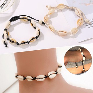 Nature Cowrie Shell Bracelet Women Weave Anklet Chain Sea Beach Jewelry Gift