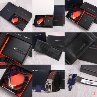 [Special Price] Tommy Hilfiger Men's Wallet/Men's Belt/Wallet/Belt/Coin Purse/Set/Leather/Original Genuine/Short Wallet (5)
